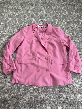 H&M Double-Breasted Pink Blazer
